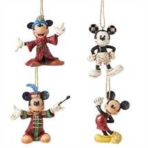 Disney Traditions - Mickey Mouse Hanging Ornaments (Pack of 4) H9