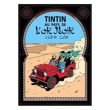 Tintin Forsideplakat "Landet med det Sorte Guld"