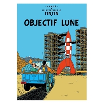 Tintin Forsideplakat "Mission til Månen"